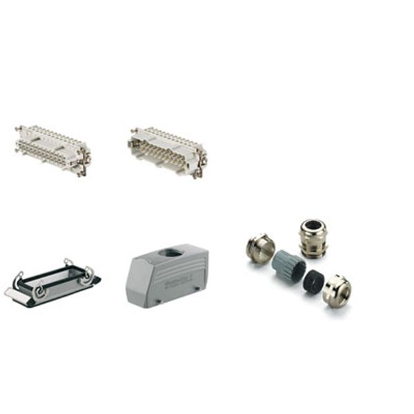 Industrial connectors (set), Series: HE, Screw connection, Size: 8, Nu image 1