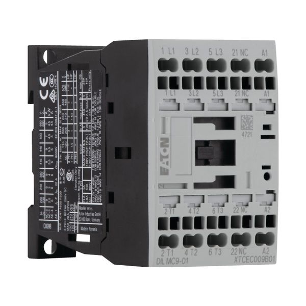 Contactor, 3 pole, 380 V 400 V 4 kW, 1 NC, 24 V 50 Hz, AC operation, Spring-loaded terminals image 11