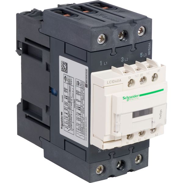 TeSys Deca contactor - 3P(3 NO) - AC-3/AC-3e - = 440 V 40 A - 120 V AC 50/60 Hz coil image 1