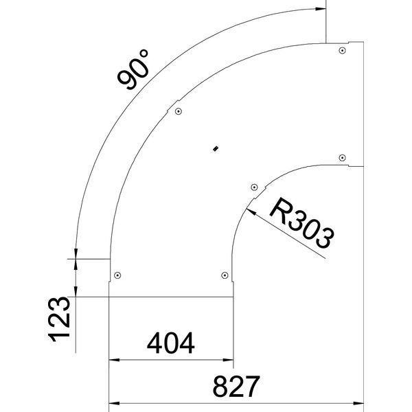 LBD 90 400 R3 FS 90° bend cover with turn buckle B400 image 2