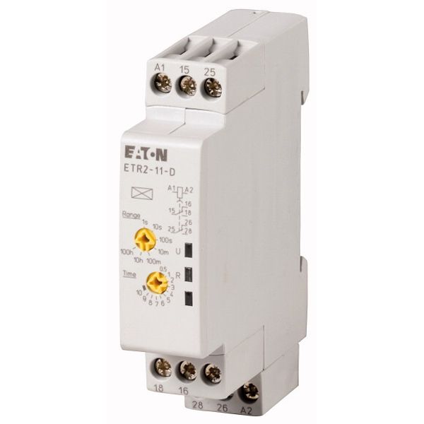 Timing relay, 2W, 0.05s-100h, on-delayed, 24-240VAC 50/60Hz, 24-48VDC image 1