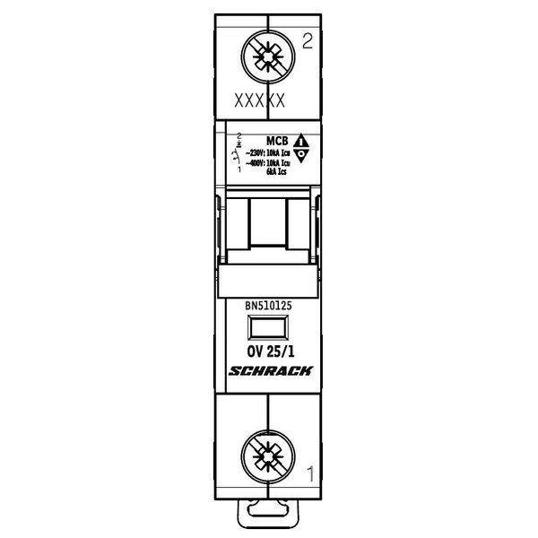 OV-Miniature Circuit Breaker, 25A, 15=800A, 1-pole image 1