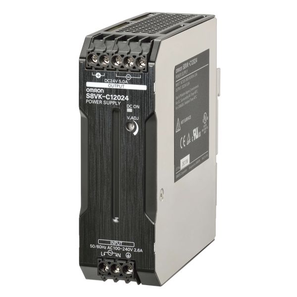 Book type power supply, Lite, 120 W, 24VDC, 5A, DIN rail mounting image 1