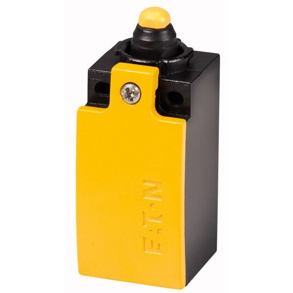 Safety position switch, LS(M)-…, Rounded plunger, Basic device, expandable, 1 N/O, 1 NC, EN 50047 Form B, Yellow, Metal, Cage Clamp, -25 - +70 °C image 1