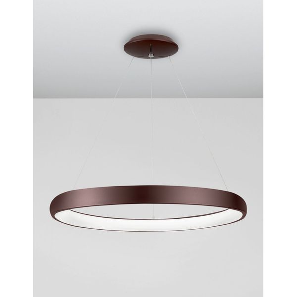 Triac Dimmable Coffee Brown Aluminium  & Acrylic  LED 80 Watt 230 Volt  4000Lm 3000K IP20  D: 81 H: 120 cm Adjustable Height image 1