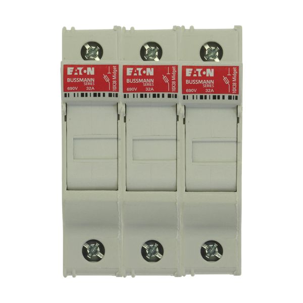 Eaton Bussmann series CHM modular fuse holder, 600 Vac, 1000 Vdc, 30A, Modular fuse holder, Three-pole, 200kA - CHM3DCU image 16