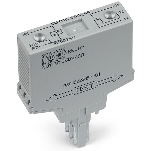 Latching relay module Nominal input voltage: 24 VDC 1 changeover conta image 2