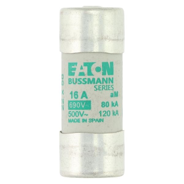 Fuse-link, LV, 16 A, AC 690 V, 22 x 58 mm, aM, IEC, with striker image 6