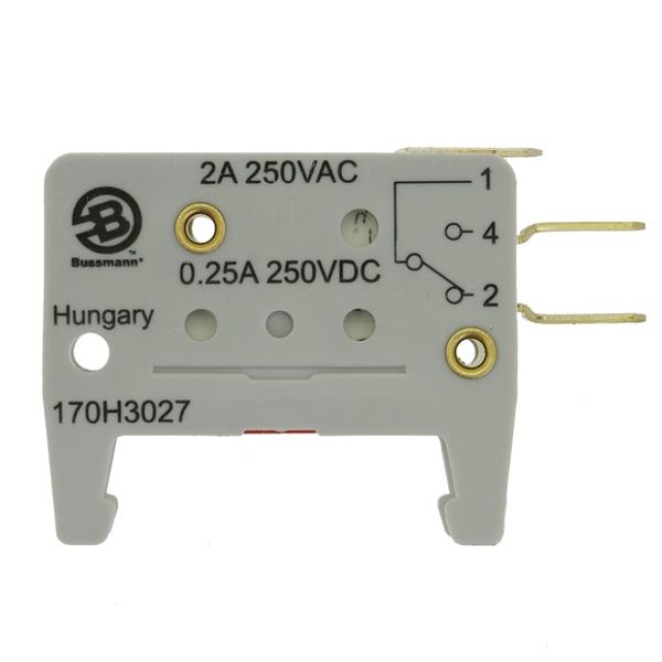 Microswitch, high speed, 2 A, AC 250 V, Switch K1, type K indicator, 6.3 x 0.8 lug dimensions image 1