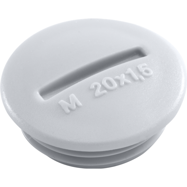 Splashproof M20 blind plug, grey image 1