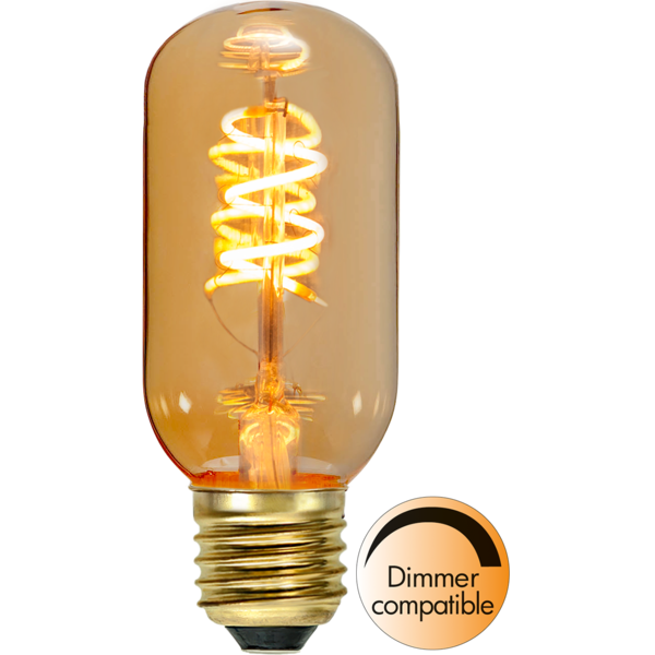 LED Lamp E27 T45 Decoled Spiral Amber image 1