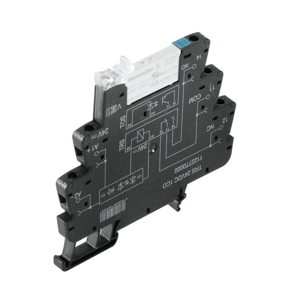 Relay module, 24 V DC ±20 %, Green LED, Free-wheeling diode, Reverse p image 1