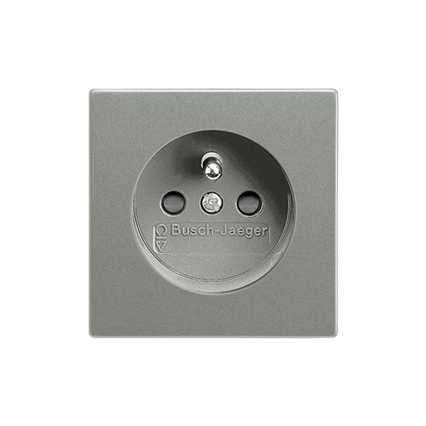 5519B-A02357803 Outlet single with pin + cover shutt. Grey image 1