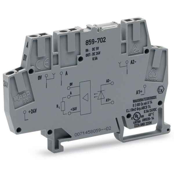 859-702 Optocoupler module; Nominal input voltage: 5 VDC; Output voltage range: 0 … 24 VDC image 2