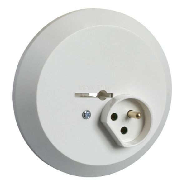 Luminaire outlet for ceiling surface 2P+E polar white image 2