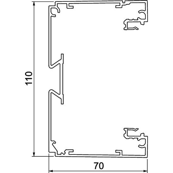 BRA 70110 EL Device installation trunking SIGNA STYLE 70x110 anodised 70x110x2000 image 2