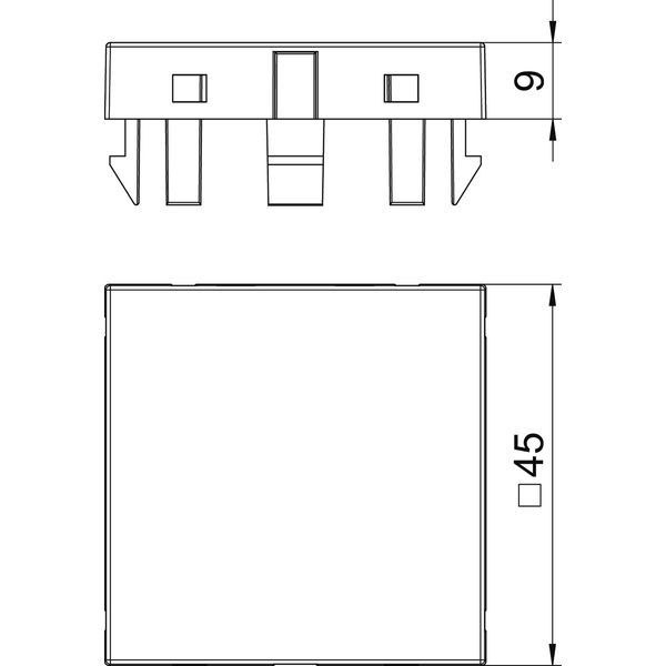 ADP-B RW1 Blind lid 1/1 module  45x45mm image 2