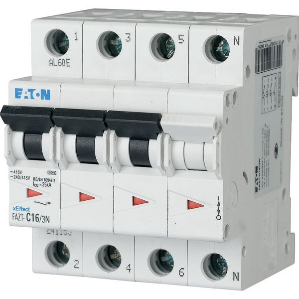 Miniature circuit breaker (MCB), 3 A, 3p+N, characteristic: D image 6