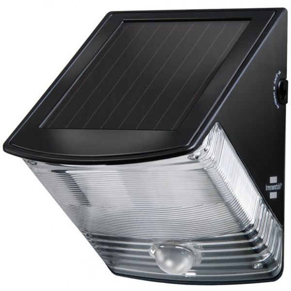 Solar LED Wall Lamp SOL 04 plus IP44 with PIR sensor 2xLED 0,5W 85lm Colour Black image 1
