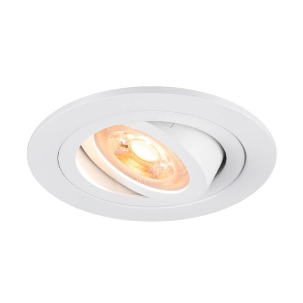 NEW TRIA® 75, recessed ceiling light, round, max. 10W GU10, white image 1