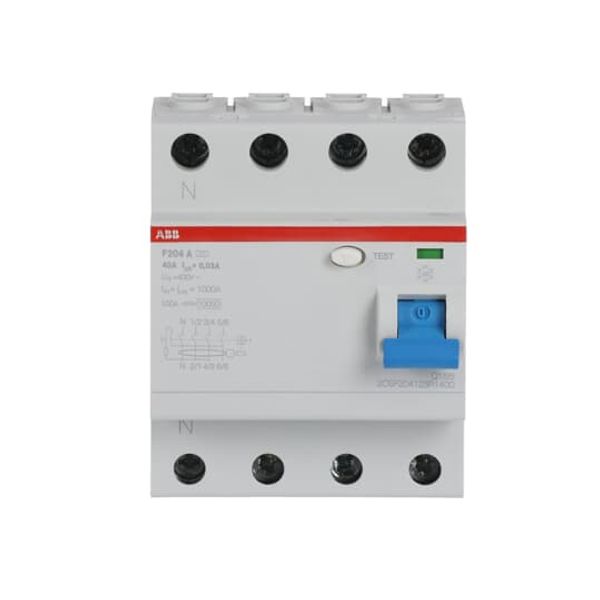 F204 A-40/0.03-L Residual Current Circuit Breaker 4P A type 30 mA image 6