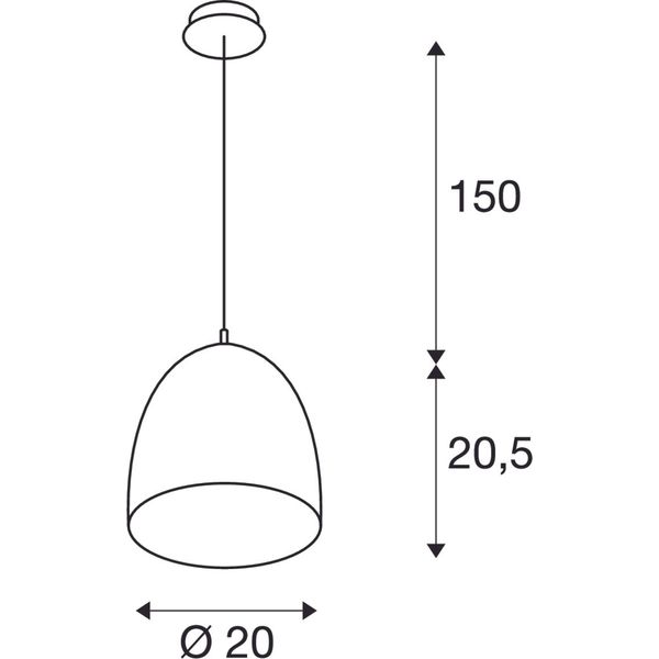 PARA CONE 20 pendulum luminaire, round, copper, E27, max.60W image 2