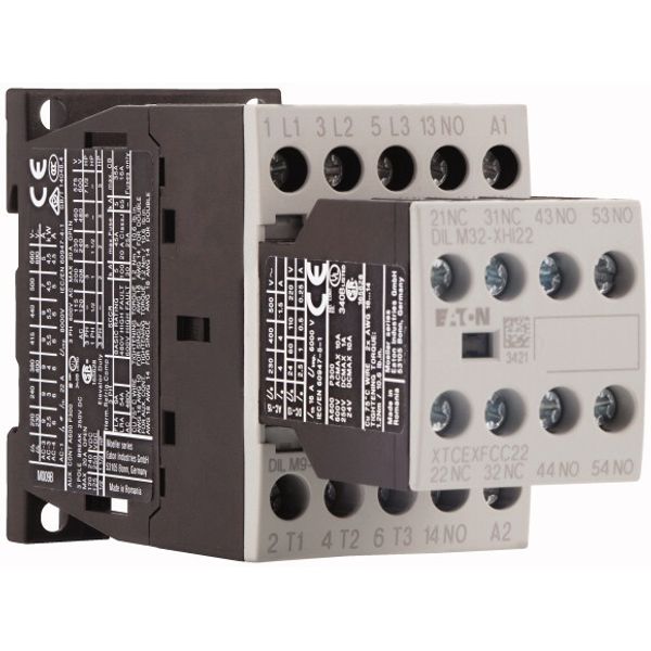 Contactor, 380 V 400 V 4 kW, 3 N/O, 2 NC, 24 V DC, DC operation, Screw terminals image 3