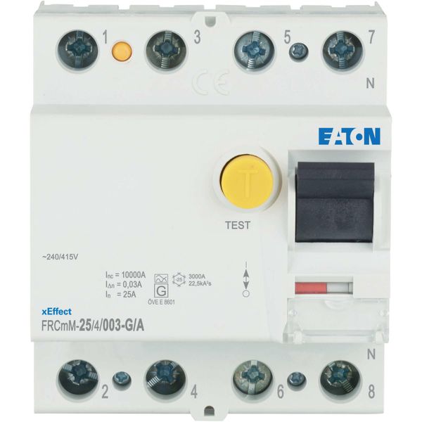 Residual current circuit breaker (RCCB), 25A, 4p, 30mA, type G/A image 8