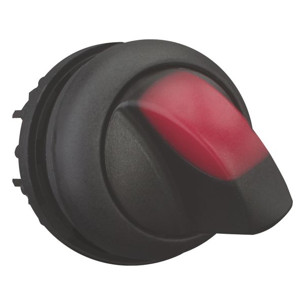 Illuminated selector switch actuator, RMQ-Titan, With thumb-grip, maintained, 2 positions (V position), red, Bezel: black image 12