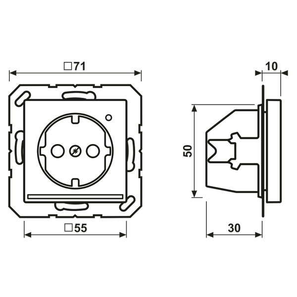 Schuko socket with LED pilot light A1520-OALLNW image 4