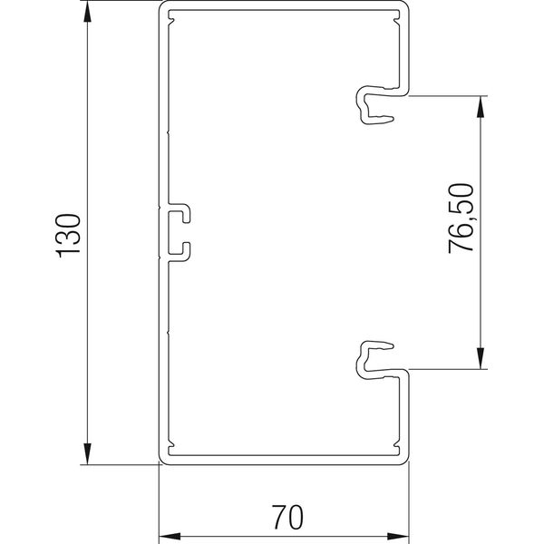 GK-70130LGR Device installation trunking with base perforation 70x130x2000 image 2