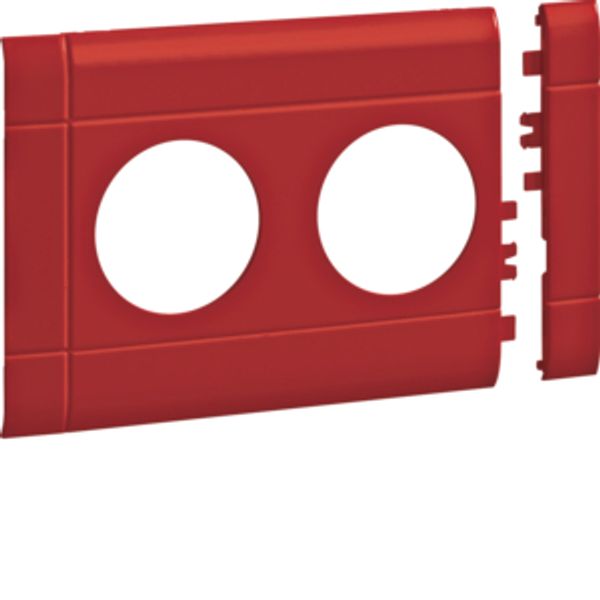 Frontplate 2-gang socket BRH 100 red image 1