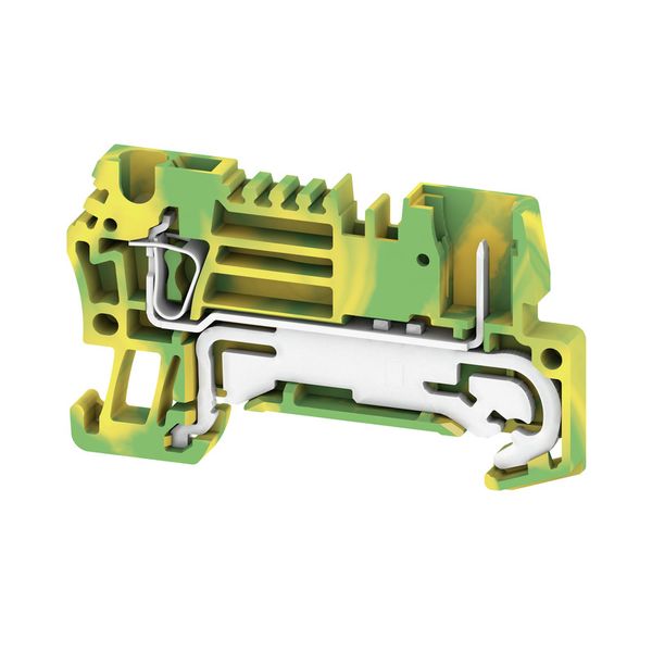 PE terminal, Tension-clamp connection, 2.5 mm², 500 V, Number of conne image 1