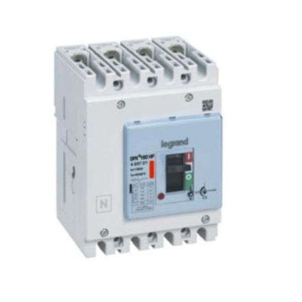 Circuit breaker DPX3 160 HP, 4 poles,with rated current 160A, breaking capacity of 36kA and thermal magnetic protection. image 1