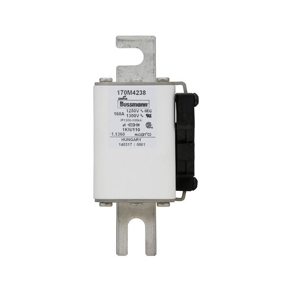 Fuse-link, high speed, 160 A, AC 1250 V, size 1, 53 x 69 x 138 mm, aR, DIN, IEC, single indicator image 13