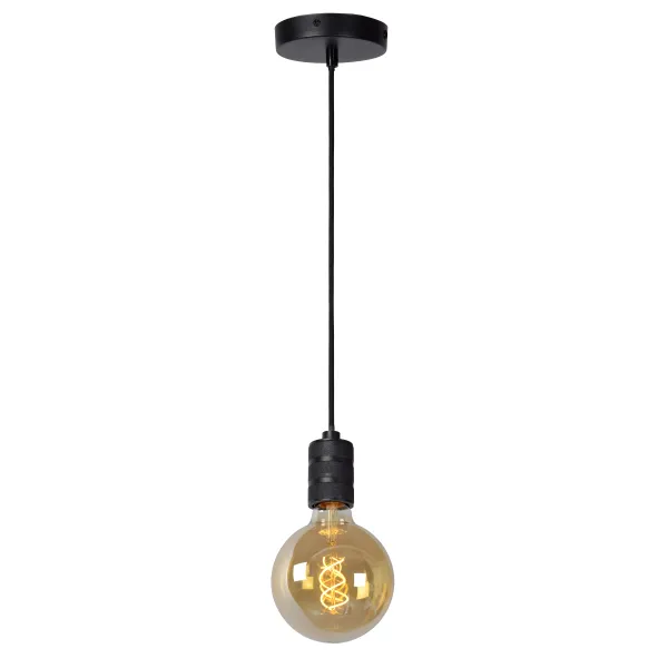 Lucide JOVA - Pendant light - Ø 4,6 cm - 1xE27 - Black image 1