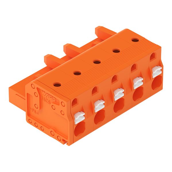 1-conductor female connector push-button Push-in CAGE CLAMP® orange image 2