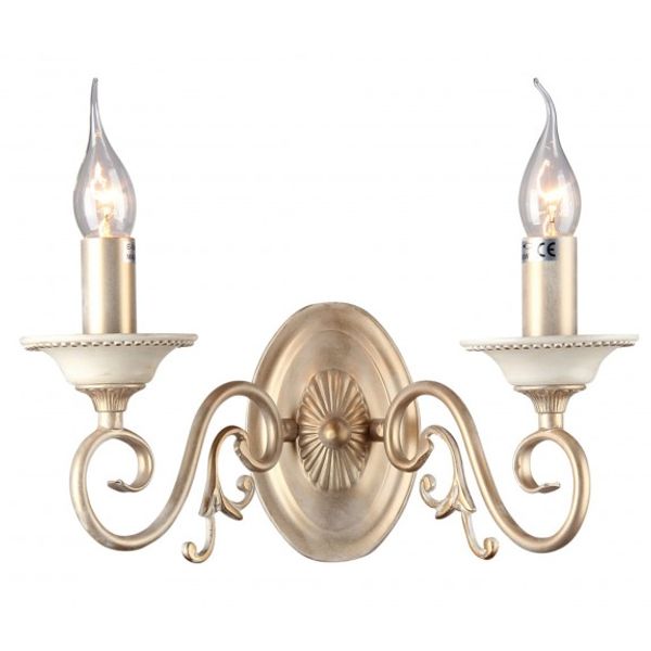Elegant Perla Wall Lamp Cream with Gold image 1