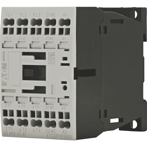Contactor, 3 pole, 380 V 400 V 7.5 kW, 1 NC, 220 V 50/60 Hz, AC operation, Push in terminals image 25