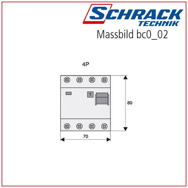 Residual current circuit breaker 63A, 4-p, 100mA,type AC,G,V image 2