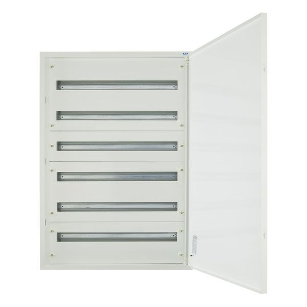 Complete flush-mounted flat distribution board, white, 33 SU per row, 6 rows, type C image 8
