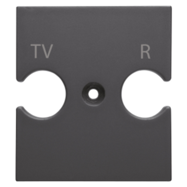 UNIVERSAL SUPPORT - COMBINED SOCKET OUTLET TV-R - SATIN BLACK - CHORUSMART image 1