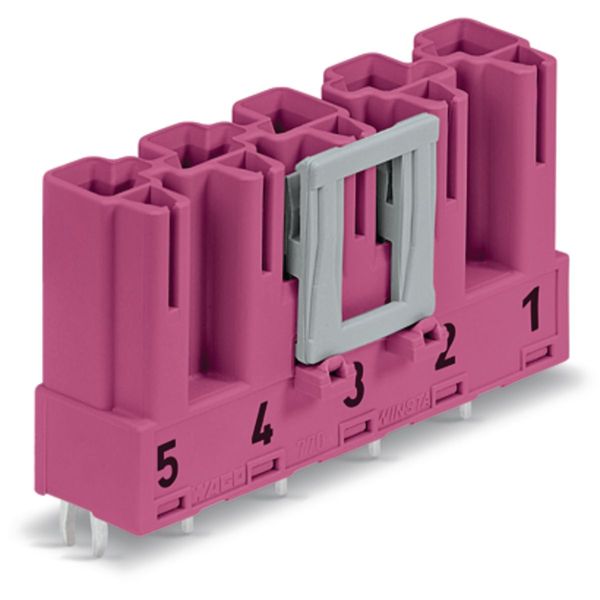 Plug for PCBs straight 5-pole pink image 5