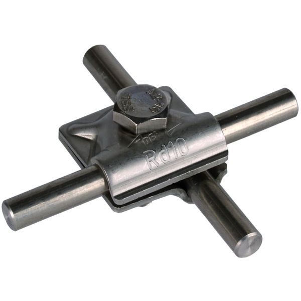 MV clamp StSt f. Rd 10mm with hexagon screw image 1