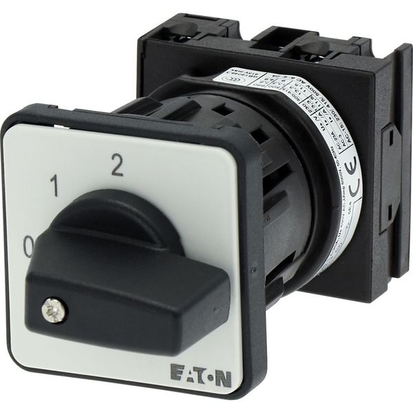 Step switches, T0, 20 A, centre mounting, 1 contact unit(s), Contacts: 2, 45 °, maintained, With 0 (Off) position, 0-2, Design number 8310 image 20
