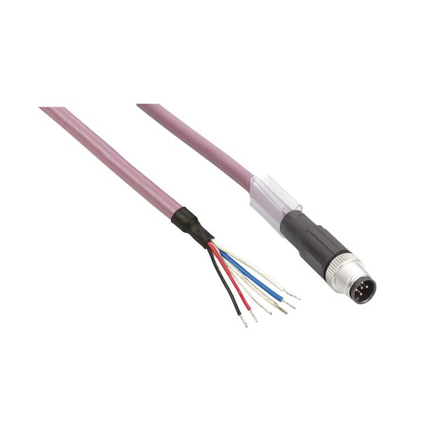 POWER IN CABLE,STRAIGHT,M8-4P FEM 1M image 1