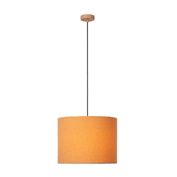 Lucide WOOLLY - Hanging lamp - Ø 40 cm - 1xE27 - Ocher yellow image 1