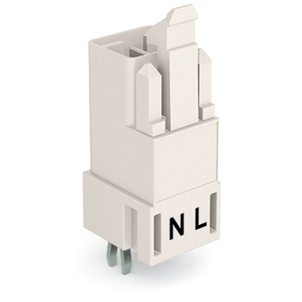 Plug for PCBs straight 2-pole white image 3