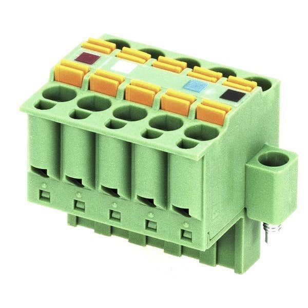 DeviceNet connector, multi-branch parallel screwless, connector insertion and wiring in same direction. XW4G0002C image 1