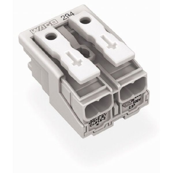 Lighting connector push-button, external without ground contact white image 1